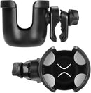 Accmor Stroller Cup Holder, Universal Cup Holder, Bike Cup Holder, 360° Rotatable Large Caliber Drinks Holder for Stroller, Bike, Wheelchair, Walker, Black by TinyTreasures Baby Boutique