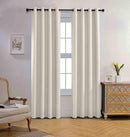MIUCO Room Darkening Textured Grommet Thermal Insulated Blackout Curtains for Bedroom Set of 2 52x95 Inch Beige by TinyTreasures Baby Boutique