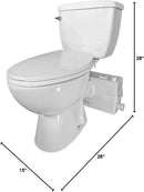 800W/1+HP American Elongated Macerating Toilet Kit with Macerator Pump for Basement Toilet System, 3 - Piece Kit by Lift Assure