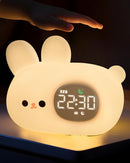 Bunny Alarm Clock for Kids with Night Light, Sleep Training Clock Time to Wake Clock, Rechargeable Silicone Light for Bedroom, Perfect Sleep Companion for Boys Girls by TinyTreasures Baby Boutique