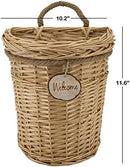 Woven Wicker Hanging Basket Door Hanging Basket Wall Decorations for Home Garden Farmhouse (original) by GreenHaven Gardens
