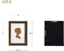 AELS 5x7 Inch Vintage Picture Frame, Elegant Antique Photo Frames with Glass Front, Photo Display, Tabletop Wall Hanging, Gift Ideas, Black with Gold Trim by CozyNest Decor