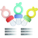 PandaEar 3 Pack Silicone Baby Fruit Food Feeder Pacifier with 3 Sizes Silicone Pouches, BPA Free Mesh Feeder for Infants by TinyTreasures Baby Boutique