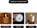 Solar Candle Lights,Flameless Candle Lights,Solar Rechargeable Tea Wax lamp,6 flameless Candle Light, Suitable for Wedding, Valentine's Day, Halloween, Christmas (Solar Candle Light) by GreenHaven Gardens