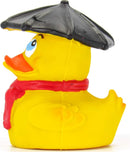 Lanco Umbrella Raining Rubber Duck Bath Toy | All Natural, Organic, Eco Friendly, Squeaker Brand | Imported from Barcelona, Spain by TinyTreasures Baby Boutique