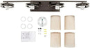 Kichler Hendrik 33.75" 4 Light Vanity with Light Umber Etched Glass Olde Bronze® by CozyNest Decor