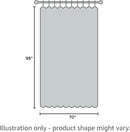 Joydeco Light Filtering Curtains 96 Inch Length for Bedroom, Linen Curtains 96 Inch Length 1 Panel Set for Living Room，White Semi Sheer Drapes 96 Inches Long with Rod Pockets by CozyNest Decor