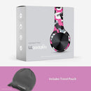LilGadgets Connect+ Pro Wired Kids Headphones for School w/Microphone, Volume Limiting & Noise Reducing Over-Ear Headset w/Cord, SharePort Technology & SoftTouch Padding, Pink Camo Wired Headphones by TinyTreasures Baby Boutique