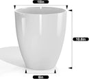 QCQHDU Plant Pots Set of 2 Pack,10 Inch Plant Pot for Indoor and Outdoor Plants with Drainage Hole,Flower Pots Modern Decorative Planter for Garden Plants (White) by GreenHaven Gardens