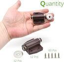 12Pack Magnetic Touch Push to Open Door Latch for Heavy Duty Door Push Release Latch Kitchen Drawer Push Catch Pop Out Latch Kitchen Closet Door Closing (Brown) by TinyTreasures Baby Boutique