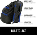 GORILLA GRIP Car Seat Travel Bag for Airplane Gate Check, Easy Carry Padded Backpack Bags Cover Carseats, Infant Baby Carriers and Toddler Booster Seats for Airport, Child Air Travels Essential, Blue by TinyTreasures Baby Boutique