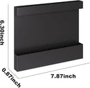 Magnetic & Adhesive Straw Organizer – Carbon Steel Utensil Holder for Reusable Straws, Chopsticks & Stirrers – Wall or Fridge Mount, Space-Saving Black Storage Rack by CozyNest Decor