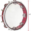 ENNBOM Tambourine Adjustable Tone Hand Drum Double Row Metal Jingles Hand Bell Performance Level Handheld Percussion (Red) by TinyTreasures Baby Boutique