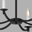 Modern Black Chandelier, Round LED Ceiling Hanging Lamp, Farmhouse Candle Pendant Light Fixtures for Bedroom Living Room Dining Room Kitchen Island (Black-A 6Lights) by CozyNest Decor