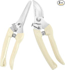 Premium garden shears, meperez pruning scissors gardening tools, pruners for flower, bushes, rose and fruit tree, use for florist, yard and orchard the plant clippers, sharp white steel anvil snips, 2 by GreenHaven Gardens