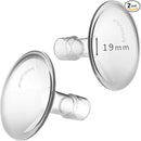 PumpMom-us 19mm Shields Compatible with Medela Breast Pump Parts, Replace Flange Accessories for PersonalFit, Freestyle, Harmony, Maxi, Flex Connector, PersonalFit Flex Breast Shield, 2pcs (19mm) by TinyTreasures Baby Boutique