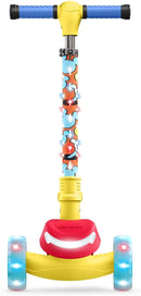 Jetson Character Kids Kick Scooter, LED Lights on Stem & Light-Up Wheels, Lightweight Frame, Height-Adjustable Handlebar, Lean-to-Steer System, Easy-Fold Mechanism by TinyTreasures Baby Boutique