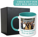 Personalized Mother's Day Coffee Mug, Custom Mum Photo Text 11 Oz Ceramic Mug, Customized Mom Gift Idea Picture Name Cup, Taza Cafe Personalizadas Fotos, Cute Gifts Mom Women Dad Men, Teal by TinyTreasures Baby Boutique