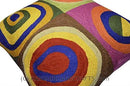 Kandinsky Abstract Pillow Cover - Quadrate | Modern Pillows | Modern Chair Cushion | Contemporary Pillow | Modern Farmhouse Pillows | Modern Couch Pillow | Handmade Wool Size 18x18 by CozyNest Decor