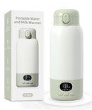 Portable Bottle Warmer 17oz Large Capacity Bottle Warmer for Travel, Fast Heating for Breast Milk Formula and Milk, Suitable for Baby Outdoor Airplane and Car Green5 by TinyTreasures Baby Boutique