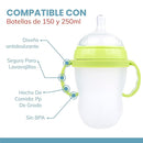 Botabee Baby Bottle Handle Grip for Comotomo 5 Ounce and 8 Ounce Silicone Bottles - Pack of 3 (Green) by TinyTreasures Baby Boutique