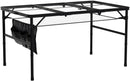 Nice C Table for Grill, Outdoor Table, Camping Cooking Picnic Tables, Card Tables Adjustable Height, Mesh Bag, Carry Handle (47.3” x 23.7“ x 14.7”/24.2“ Black) by GreenHaven Gardens
