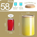 Sweejar Ceramic Food Storage Jar, Stackable Kitchen Canisters, Containers with Airtight Seal Wooden Lid for Serving Coffee Bean, Flour, Tea, Cookies, Spice and More - 58 Fl Oz (Gradient Purple) by CozyNest Decor