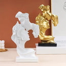Large Couples Kiss Sculpture,Abstract Art Couple Sculpture Home Furnishing Resin Statue Decoration Romantic Statue Used for Home Decoration, Wedding, Gift by CozyNest Decor