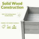 BTExpert 4ft Raised Garden Bed with Legs, 48x24x30in Elevated Wood Planter Box Stand for Vegetable Flower Backyard, Patio, Balcony Bed Liner Outdoor - Grey 30 in Height