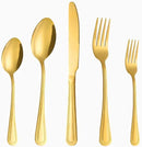 40 Pcs Gold Silverware Set for 8 with Pearled Edge Handle design, Food Grade Stainless Steel Flatware Set, Eating Utensils Sets Include Fork/Knife/Spoon, Reusable Cutlery Set, Dishwasher Safe by CozyNest Decor