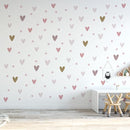 WS Wallpaper Heart Wall Decals Pack of 5 Sheets 135pcs by Lipastick - Polka Dots Wall Stickers for Bedroom Living Room Girls Room Decoration Kids Room Baby Nursery Room Removable Wall Decals by TinyTreasures Baby Boutique