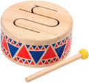 PlanToys® Solid Drum Wooden Musical Toy for Toddlers | Pretend Play Instrument for Kids | Eco-Friendly Percussion Toy for Coordination, Creativity & Early Learning Development by TinyTreasures Baby Boutique