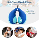 MOOB Neck Pillows for Kids, Traveling Gifts for Toddler & Children Toddler Neck Pillow for Carseat U-Shape Travel Pillow for Kids Dark Blue by TinyTreasures Baby Boutique