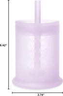 Olababy Silicone Training Cup with Straw Lid | Babies Water Drinking Cup | 6+ Mo Infant To 12-18 Months Toddler | Sippy Cup For Kids & Smoothie Cup | Baby Led Weaning (Lilac, 5 oz) by TinyTreasures Baby Boutique