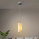 Alabaster Pendant Light Kitchen Island, H-9.5in Nickel Pendant Light Fixtures with Natural Marble Shade, Adjustable Ceiling Pendant for Dining Room, Living Room, Bedroom & Bathroom by CozyNest Decor