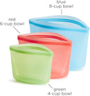 Stasher Premium Silicone Reusable Food Storage Bags, 3-Pack, Multi, Multi-Use Food Storage Bags, Lunch Bag, Travel Containers, BPA Free, Leak-free, Dishwasher-Safe, Eco-friendly by TinyTreasures Baby Boutique