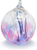 Luke Adams Handmade Glass Gazing Balls for Garden on Clearance – Hand Blown Glass Gazing Ball for Yard Décor – Decorative Garden Globe (Hydrangea) by CozyNest Decor