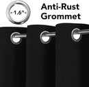 H.VERSAILTEX Blackout Curtains for Bedroom Thermal Insulated Room Darkening Living Room Curtains 72 Inch Long Grommet Privacy Protection Window Curtain Panels/Drapes for Nursery, 2 Panels,Jet Black by CozyNest Decor