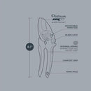 Woodland Tools Co. Heavy Duty Anvil Pruning Shears – 5/8" Cut Capacity, High Carbon Steel Blade, Internal Spring, Adjustable Grip Slider, Garden Pruner for Dry Branches, Stems, and Dead Growth by GreenHaven Gardens
