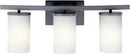 KICHLER 45497BK Crosby Vanity, 3-Light 300 Total Watts, Black by CozyNest Decor
