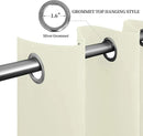 Easy-Going Blackout Curtains for Bedroom, Solid Thermal Insulated Grommet and Noise Reduction Window Drapes, Room Darkening Curtains for Living Room, 2 Panels (52x96 in,Ivory) by CozyNest Decor