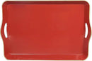 Spsyrine Large Red Decorative Tray, Elegant Plastic Serving Tray with Handles, Coffee Table Tray for Ottoman, Living Room, Home Decor 17.3"*11.8"*2" by CozyNest Decor