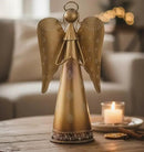 Regal Art & Gift Angel Statue - Metal Indoor/Outdoor Garden Statue Deals, Elegant Garden Decor, Beautiful Gifts for Women, Exquisite Angel Statues for Garden, 16-Inch, Gold by CozyNest Decor