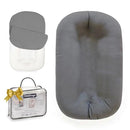 Baby Lounger - Snuggle Cozy Me Infant Lounger for Newborns | Breathable & Soft, Portable Awake-Time Pad, Essential Baby Gift- Grey (Lounger Cover Included) by TinyTreasures Baby Boutique