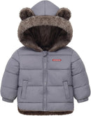 Infant Baby Winter Coat Bear Hooded Jacket Warm Fleece Snowsuit Windproof Outerwear for Toddler Boy Girl 9M-4T by TinyTreasures Baby Boutique