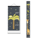 Baby Height Growth Chart - Canvas Height Chart for Kids Baby Child Toddler Boys Girls Growth Chart for Wall Room Nursery Decor Hangable and Removable Measuring Wall Ruler (Cactus Giraffe, Black Wood) by TinyTreasures Baby Boutique