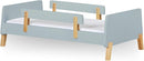 dadada Muse Blue Toddler Bed with 2 Removable Safety Rails. Low Profile Montessori Bed. Sturdy Solid Wood Frame, Fits Standard Crib Mattress, Easy to Assemble, Toddler Bed for Boys & Girls - Blue by TinyTreasures Baby Boutique