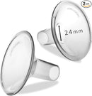 PumpMom 24mm Breast shields for Medela Breast Pump parts, Replace Flange compatible with Medela Accessories, Not Original PersonalFit Flex Breast Shield, Not Original Freestyle Pump Parts, 2pcs (24mm) by TinyTreasures Baby Boutique