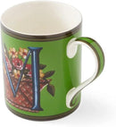 Spode Kit Kemp Alphabet Mug - Letter M Monogram in Fine China, 12oz Ceramic Coffee Cup for Hot Drinks, Personalized Drinkware for Unique Gifts, Dishwasher Safe Tea or Coffee Mug - Gift Box Included by CozyNest Decor