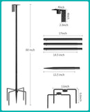 Bird Feeder Pole – 60 Inch Height Bird House Pole with 1-Inch Dia Heavy Duty for Birdfeeders, Feeding Stand with Mount Kit for Outdoor, Slip-Fit Connection by GreenHaven Gardens